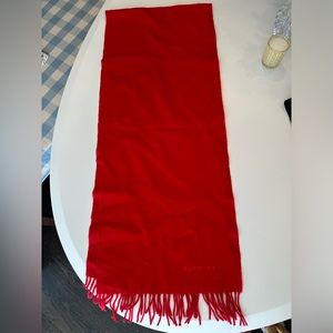 Burberry 100% cashmere scarf with Burberry name embroidered